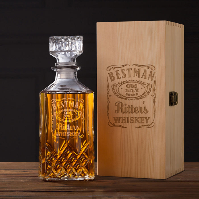 Personalized Whiskey Set as Boyfriend Gift. Customized Whiskey 