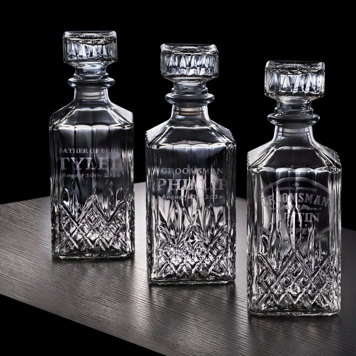 Personalized Groomsmen Gifts Whiskey Decanter Set